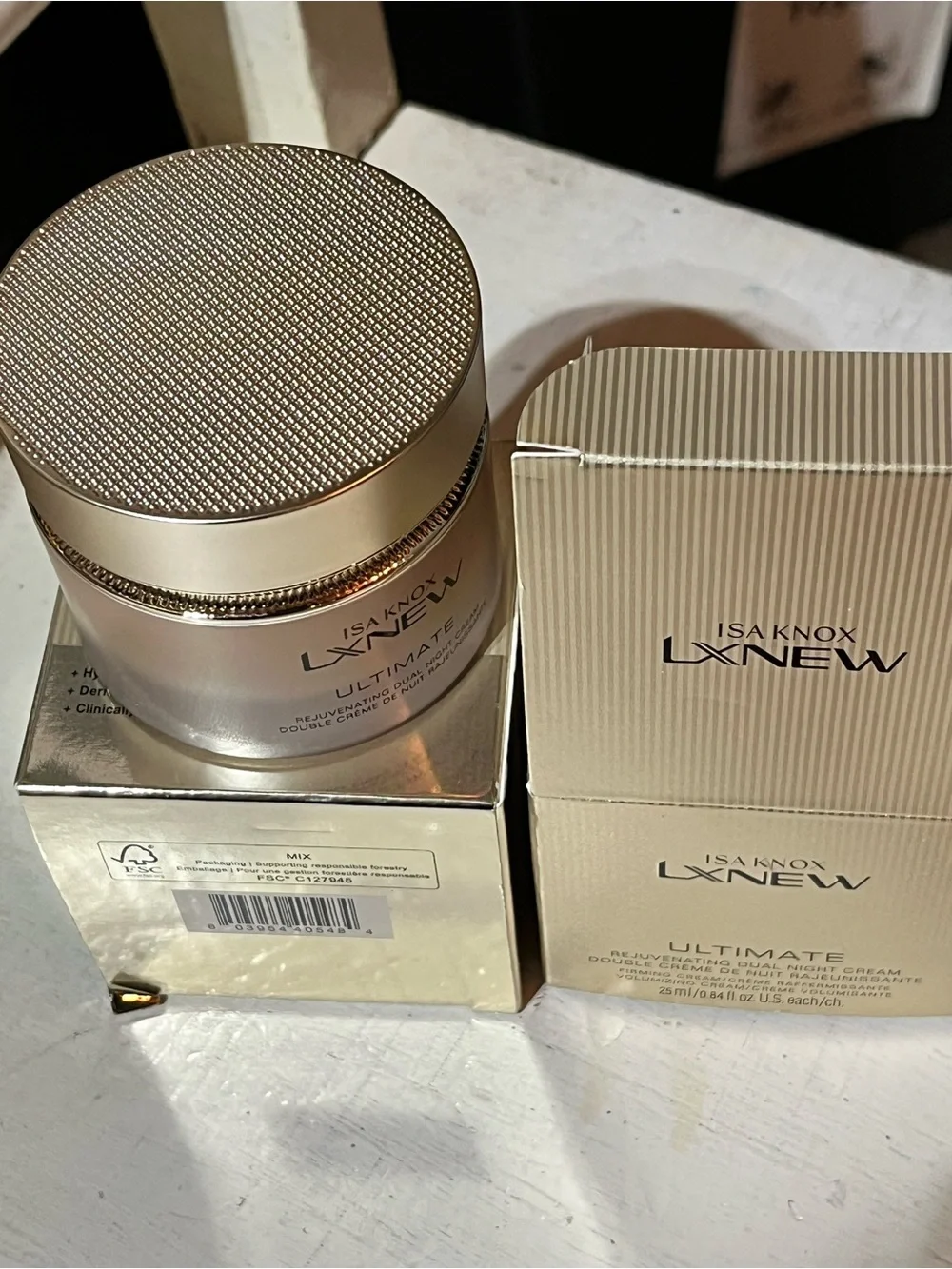 Avon Isa Knox LXNEW Ultimate Rejuvenating Dual Night Cream .85+0.85 fl oz 2 jars